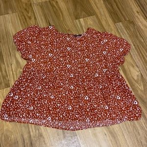 Shein size 3XL baby doll top; cute Fall floral print